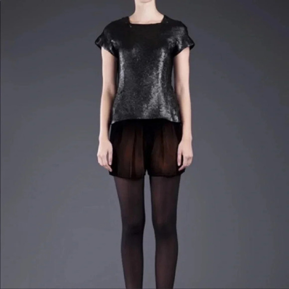 Theysken’s Theory Pimin acid Wash velvet shorts - Picture 2 of 11